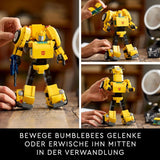 LEGO Icons Transformers Bumblebee, Roboter-Actionfigur zum Sammeln für Erwachsene, Filmbauset für Science-Fiction-Fans, kann in ein Auto verwandelt werden, Abenteuerspielzeug 10338 Bausätze Besuchen Sie den LEGO-Store