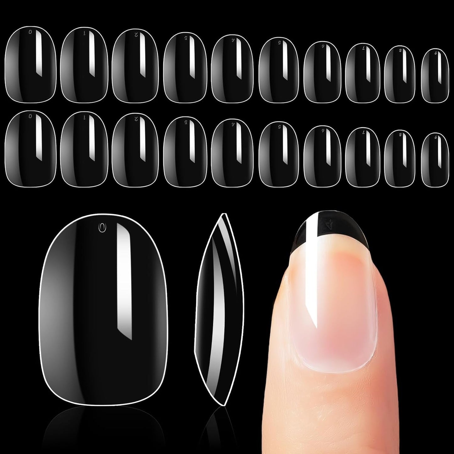 Makartt Acryl-Nagelhalter, magnetischer Nagelhalter, Nagelhalter, transparenter rosa Nagelhalter mit 48 Stück Klebemasse
