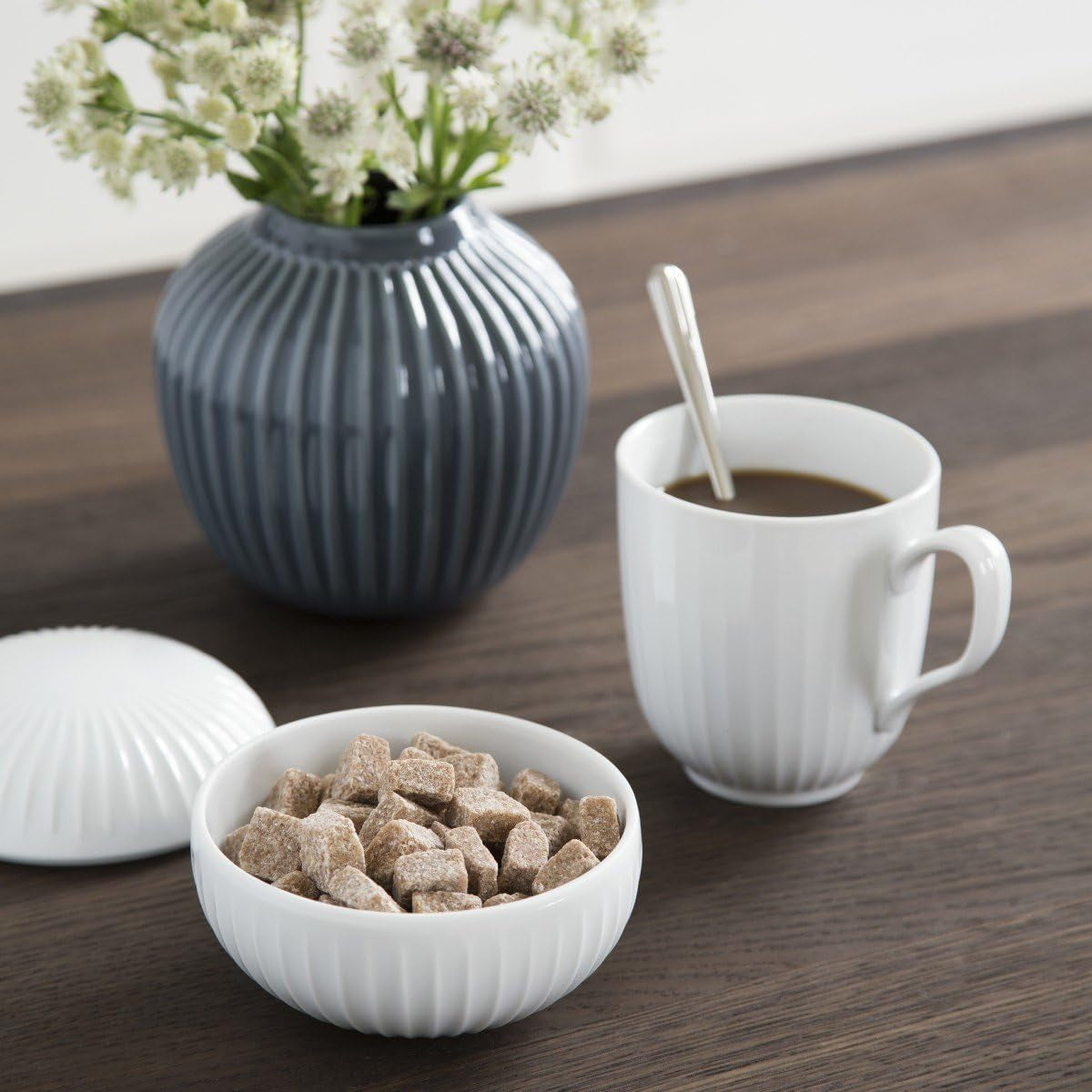 Kähler Bonbonniere Ø12 cm Hammershøi Dekoration Dänisches Design, weiß Frischhaltedosen Naty Shop