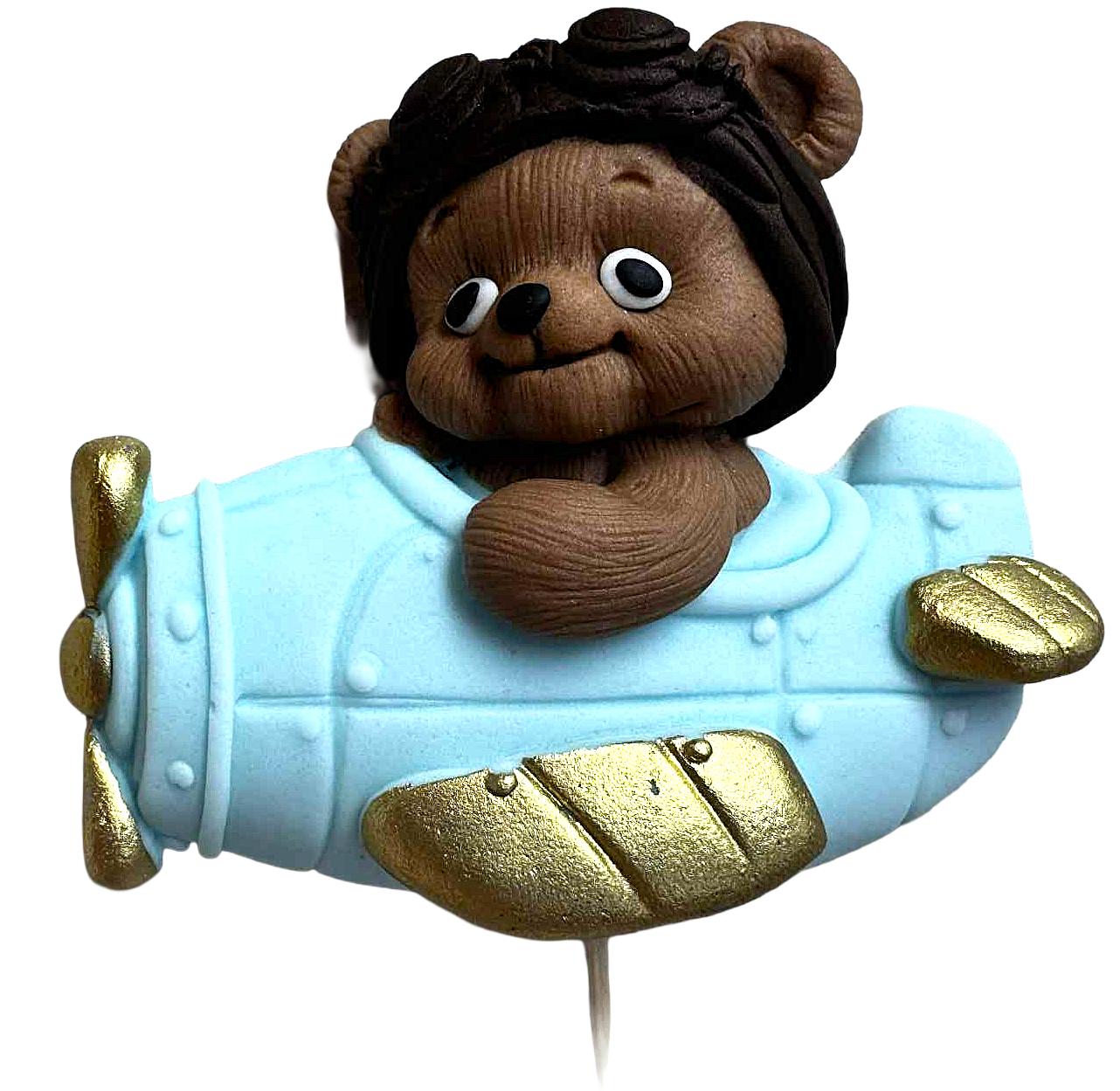 Essbare Dekoration, Bär im Flugzeug, Dekorationen von Sugar Paste Nati Shop