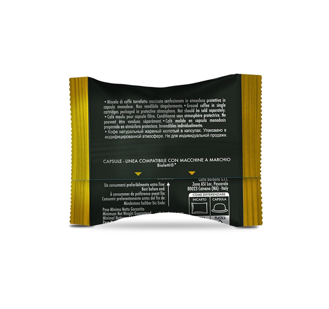 Caffè Borbone Gold-Kaffeemischung – 50 Kapseln – kompatibel mit Kaffeemaschinen der Marke Bialetti®*