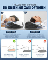 Nackenkissen Orthopädisches Kissen gegen Nackenschmerzen Memory-Schaum-Kissen Ergonomisches Kissen für optimale Unterstützung Nackenstützkissen für seitliche Rücken- und Bauchstützen Zervikale orthopädische Kissen Naty Shop