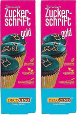 Decocino Red Sugar Lettering – Schriftzug mit Lebensmittelfarbe – Praktische Tube zum Beschriften von Fondant und Zuckerguss – Backdekorationen für Kuchen, Torten und Cupcakes! (2er-Pack)