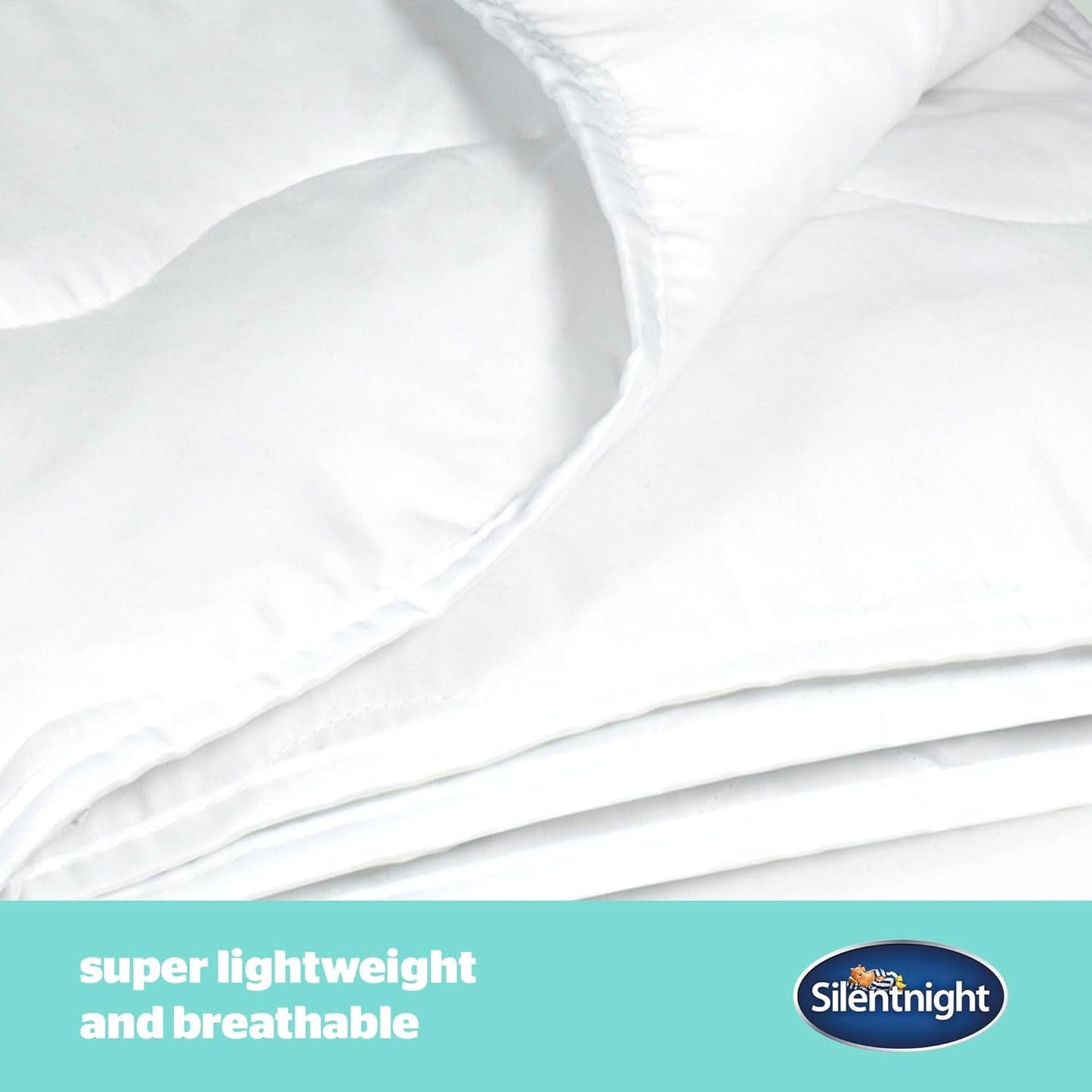 Silentnight Summer Breeze Bettdecke für Einzelbett, 2,5 Tog, leichte Sommerdecke, ideal für warme Nächte und heiße Schlafzimmer, hypoallergen und maschinenwaschbar, Einzelbett, 200 x 135 cm, Steppdecken und Steppdecken Naty Shop