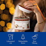Villeroy & Boch – Winter Bakery Delight Kleine Aufbewahrungsbox, Keramik-Weihnachtskeksbox, Weihnachtsbox, Plätzchenbox, Plätzchenbox, Keramikbox mit Deckel, Süßigkeiten-Aufbewahrung, Premium-Porzellan-Lebensmittel-Aufbewahrungsboxen Naty Shop