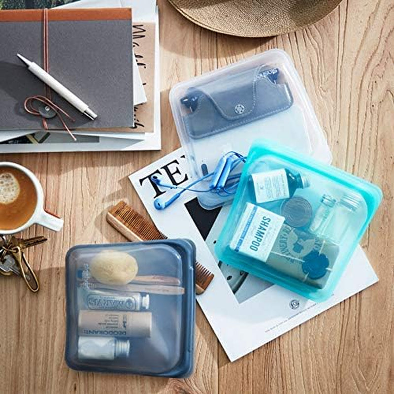 Stasher Bag, wiederverwendbar, Premium-Silikon-Lebensmittelbeutel, Sandwich-Beutel, transparent, langlebig, ofenspülmaschinenfest, gefriergeeignet, umweltfreundlich, auslaufsicher, 828 ml, Aufbewahrungsboxen für Lebensmittel, Naty Shop