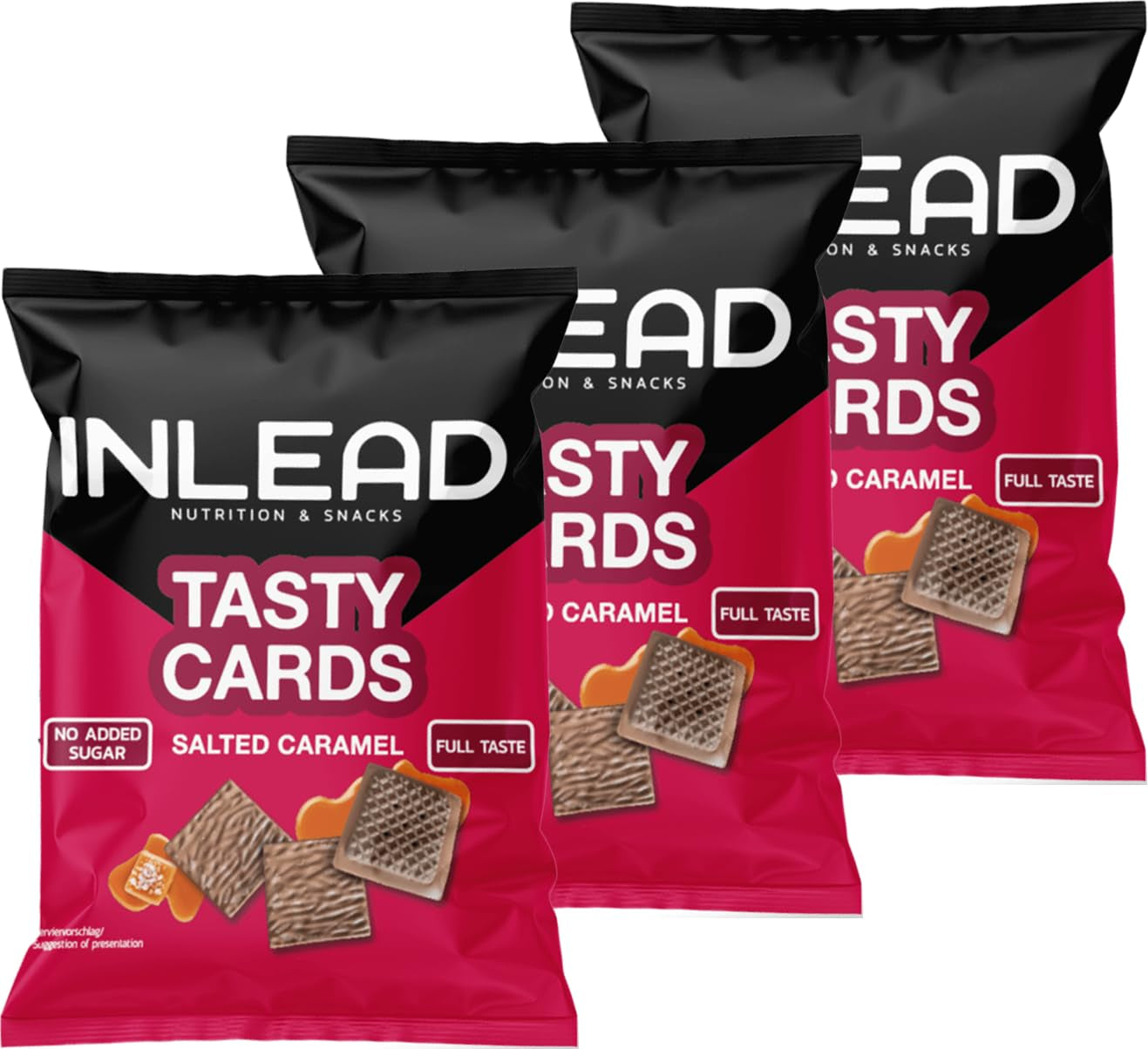 - Leckere Karten - Zuckerfreie Schokoladenkekse mit cremiger Füllung | Bewusste Verwöhnung für Briefumschläge | Kalorienarmer Snack – 3 x 52 g (Cream Cookies)