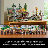 LEGO Icons Der Herr der Ringe: Bruchtal – Sammlungs- und Ausstellungsset für Erwachsene mit 15 einzigartigen Minifiguren, darunter Gandalf, Legolas, Aragorn und Frodo, exklusiv bei Amazon – 10316 Bausets Besuche den LEGO-Store