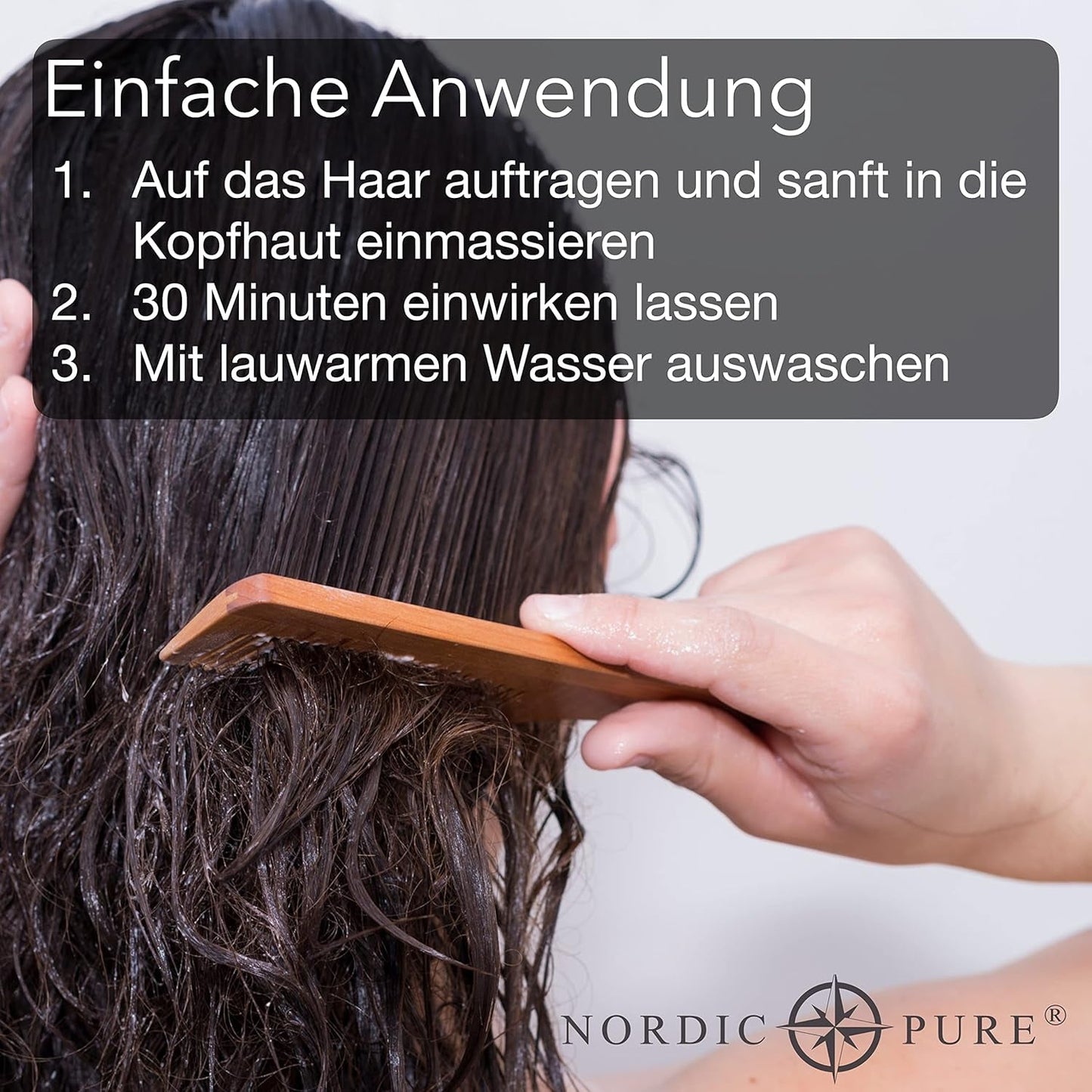 Haarkur mit Basilikumextrakt von Nordic Pure | Zur Pflege von dünnem, trockenem und brüchigem Haar | Kann Haarausfall vorbeugen 100 ml Naty Shop Haarpflege