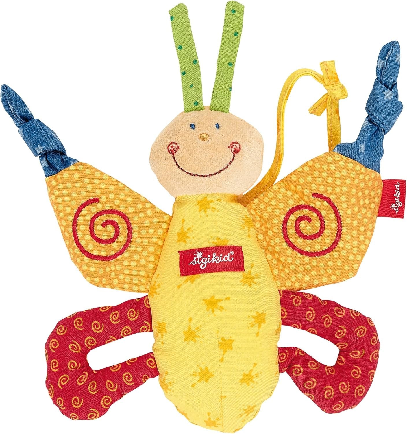 SIGIKID 40490 Aktivring Baby Activity PlayQ Mädchen- und Jungenspielzeug für Kinder ab 3 Monaten empfohlen Mehrfarbig Babyspielzeug Naty Shop Mehrfarbig / Schmetterling