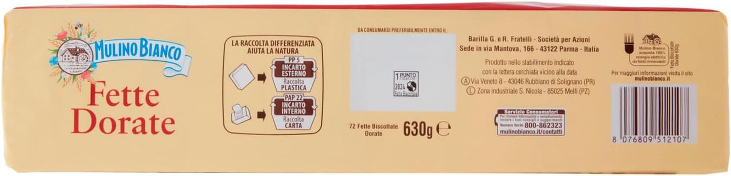 , Fat Biscottate Golden - 630 gr