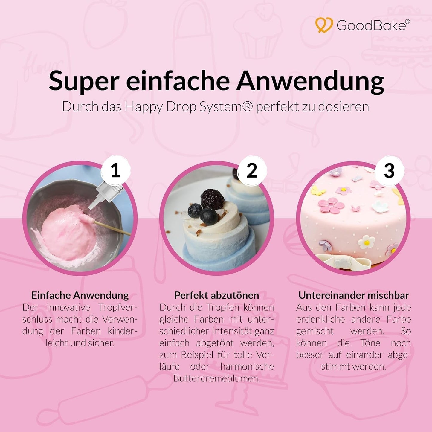 Goodbake Pastel Lilac Lebensmittelfarbe (11 ml) – hochdosierte Lebensmittelfarbe – zum Färben von Kuchen, Fondant, Buttercreme, Macarons, Getränken, Schleim und vielen anderen Gegenständen. 100 % vegan