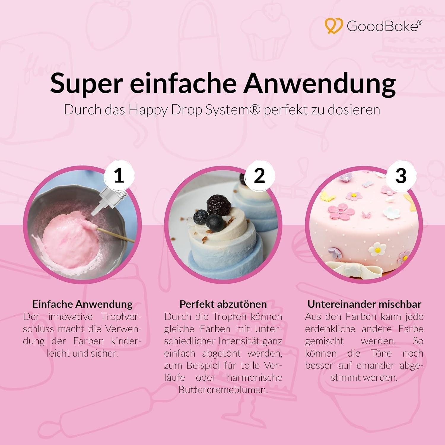 Goodbake Pastel Lilac Lebensmittelfarbe (11 ml) – hochdosierte Lebensmittelfarbe – zum Färben von Kuchen, Fondant, Buttercreme, Macarons, Getränken, Schleim und vielen anderen Gegenständen. 100 % vegan