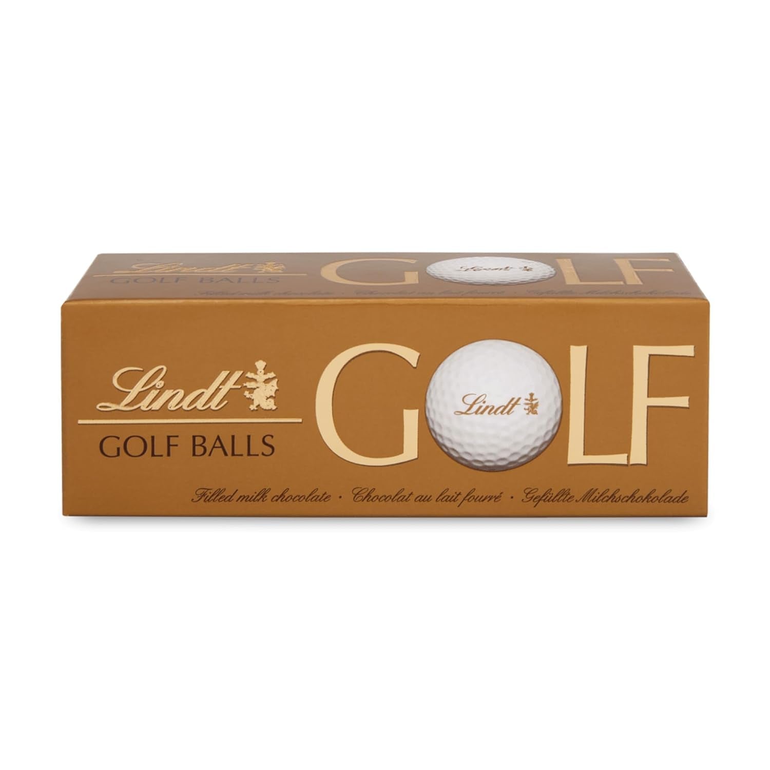 Lindt Schokolade - Golfbälle | 110 G| Drei Golfbälle Aus Lindt Vollmilch-Schokolade Mit Nougatcremefüllung Und Waffelstückchen | Pralinengeschenk | Geschenk für Golfer | Schokoladengeschenk Naty Shop Standardtitel