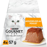 Offenbarungen Musselin mit Hühnchen und Soße | Katzenfutter für ausgewachsene Katzen | 4 x 57g