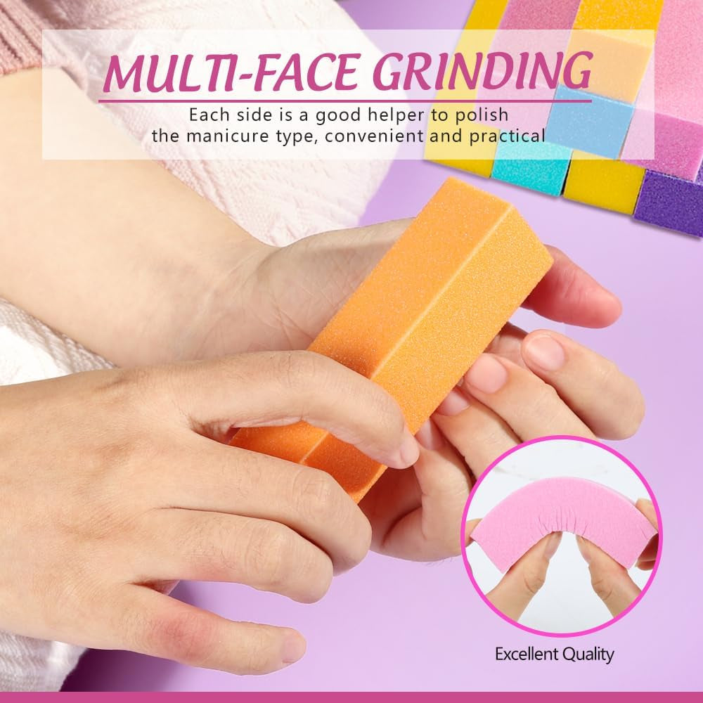 FANDAMEI 20 Stücke Buffer Für Nagel, Nagelfilen Für Gelnägel, Profi Nagelfeile 100/180, Polierfeile Fingernägel, Filen Für Gelnägel, Maniküre & Pediküre Set