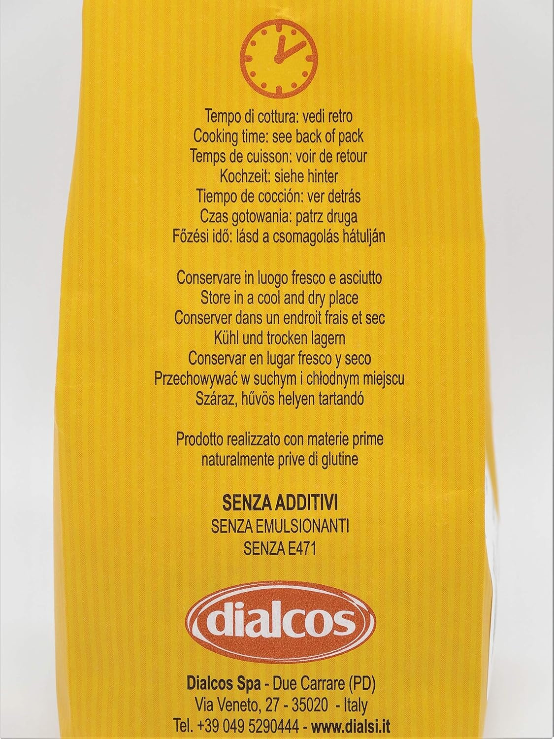 Sternnudeln von Dialsi, glutenfreie Mais- und Reisnudeln, bronzegebrannt, 100 % italienische Zutaten, ohne Zusatzstoffe, in 8–9 Minuten gar, 300-g-Packung