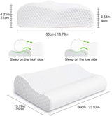 Findigit Gesundheitskissen, Memory-Schaum-Kissen, orthopädisches Nackenstützkissen für Seiten- und Rückenschläfer, ergonomisches Halswirbelsäulenkissen (60 x 35 x 11/9 cm). Orthopädische Halskissen von Naty Shop