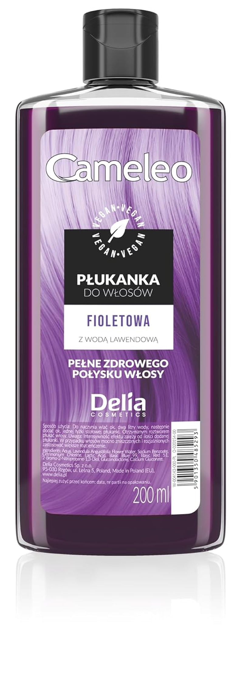 Cameleo – Rose Water Pink Hair Tonic, kein Gelbstich, semi-permanente Haarfarbe – für blondes und graues Haar – Farbe und Pflege – frei von Parabenen | 200 ml Naty Shop Haarfärbemittel Neue Version – Violett 200 ml (1 Packung)