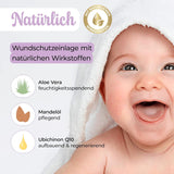 Millis Zaubertücher bei Windeldermatitis Baby, bekannt aus „Die Höhle der Löwen“, 25 Tücher (1 x 25er) mit Aloe Vera, Mandelöl & Q10 – Pflegt, schützt & dient als Wundschutz bei gereizter Haut