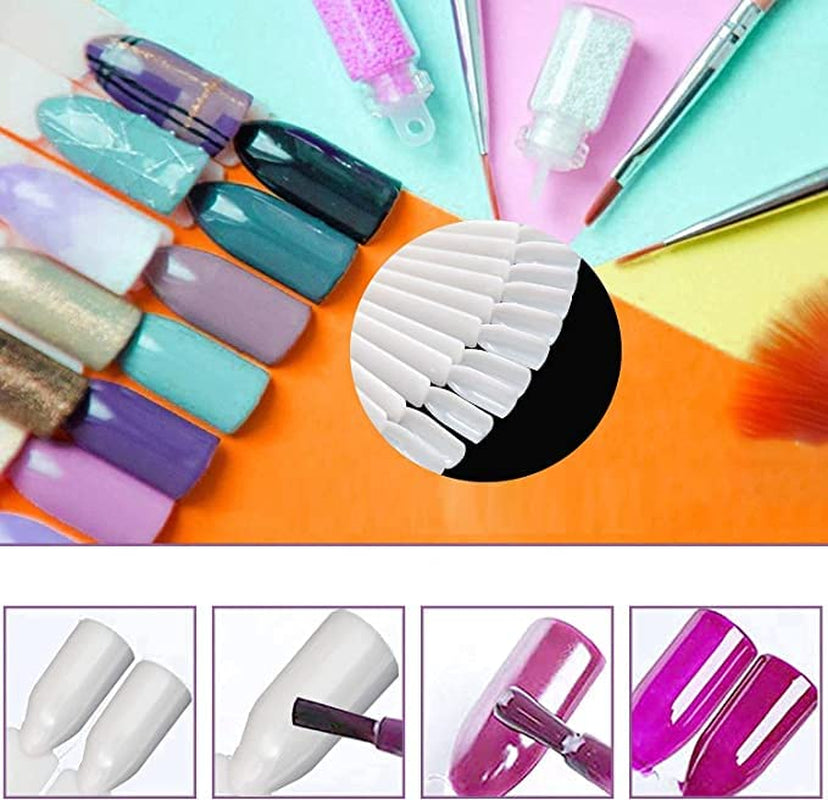 Nageldisplay, 40 Stäbchen künstlicher Nagellack, Kapseln, praktischer Fächer, Nail Art