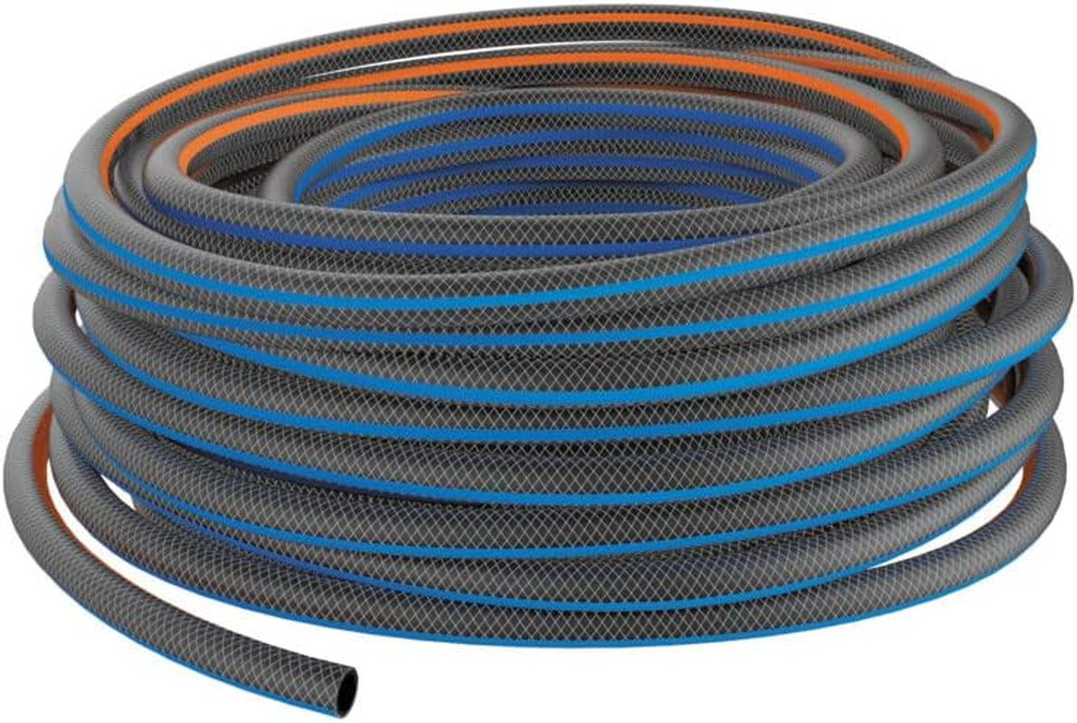 Fiskars L Wasserschlauch, UV-Schutz, druckgeprüft, Torsionssteifigkeit Level 4 (von 5), 30 m, Ø 1,3 cm (1/2"), 4,2 kg, Schwarz/Orange/Blau, 1027105