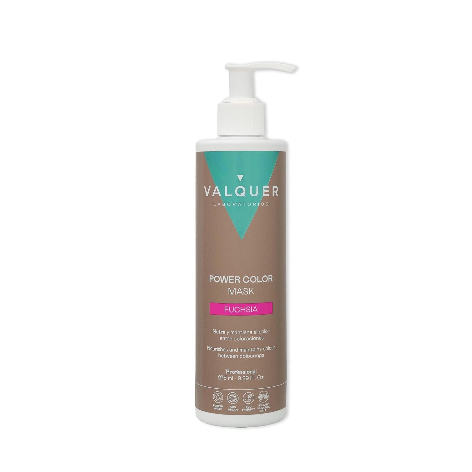 Valquer Power Color Mask vegane und silikonfreie Formulierung Verleiht Haarfarbe 290 ml Lila Haarmaske Naty Shop Fuchsia 1 Stück (1er Pack)