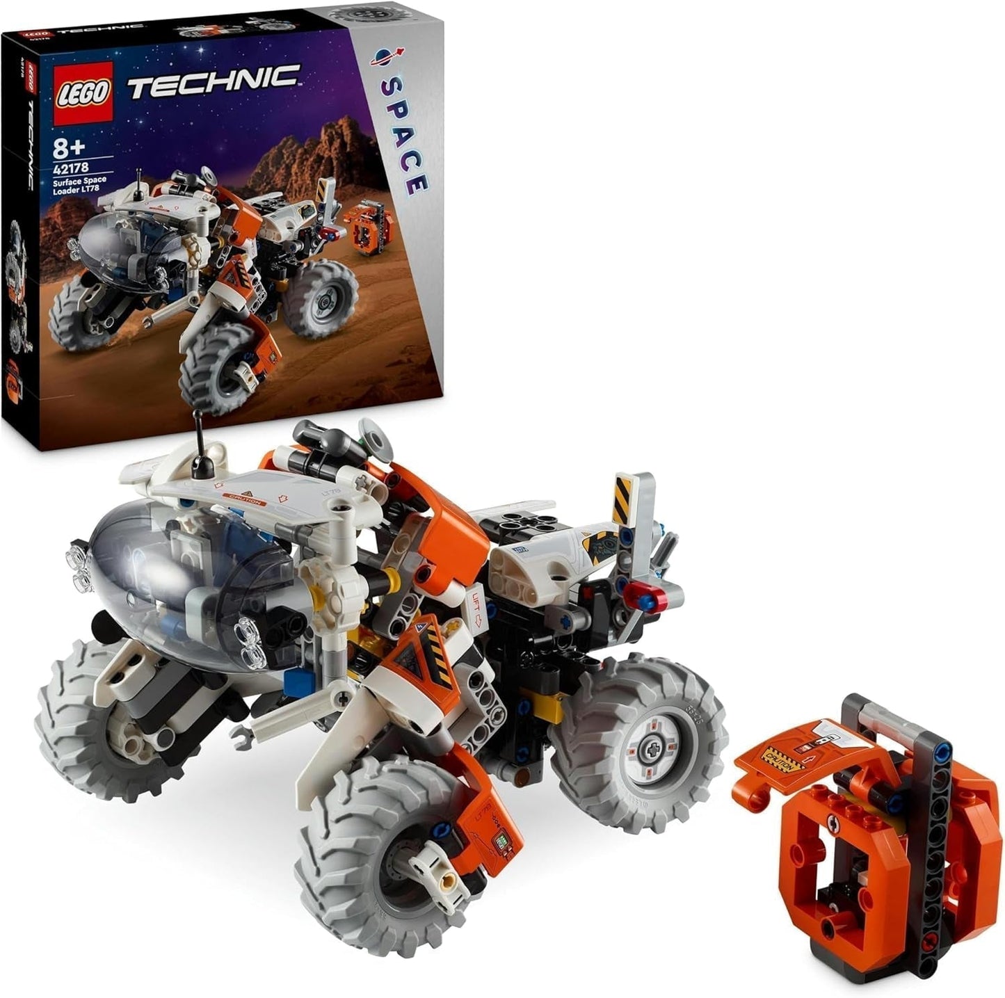 LEGO Technic LT78 Raumtransportfahrzeug, Weltraumbauset für Erkundungsreisen und Weltraumabenteuer, fantasievolles Spielerlebnis für Jungen und Mädchen, Geschenk für Kinder ab 8 Jahren 42178 Bausets Besuchen Sie den LEGO-Store Single