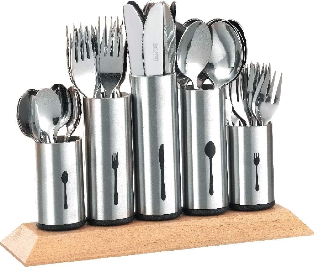 Besteckhalter aus Edelstahl, 1 Packung, Silber Naty Shop Kitchen