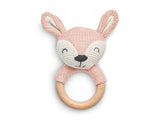 Jollein 101-001-67008 Beißring aus Naturkautschuk, Teddybär, Keks