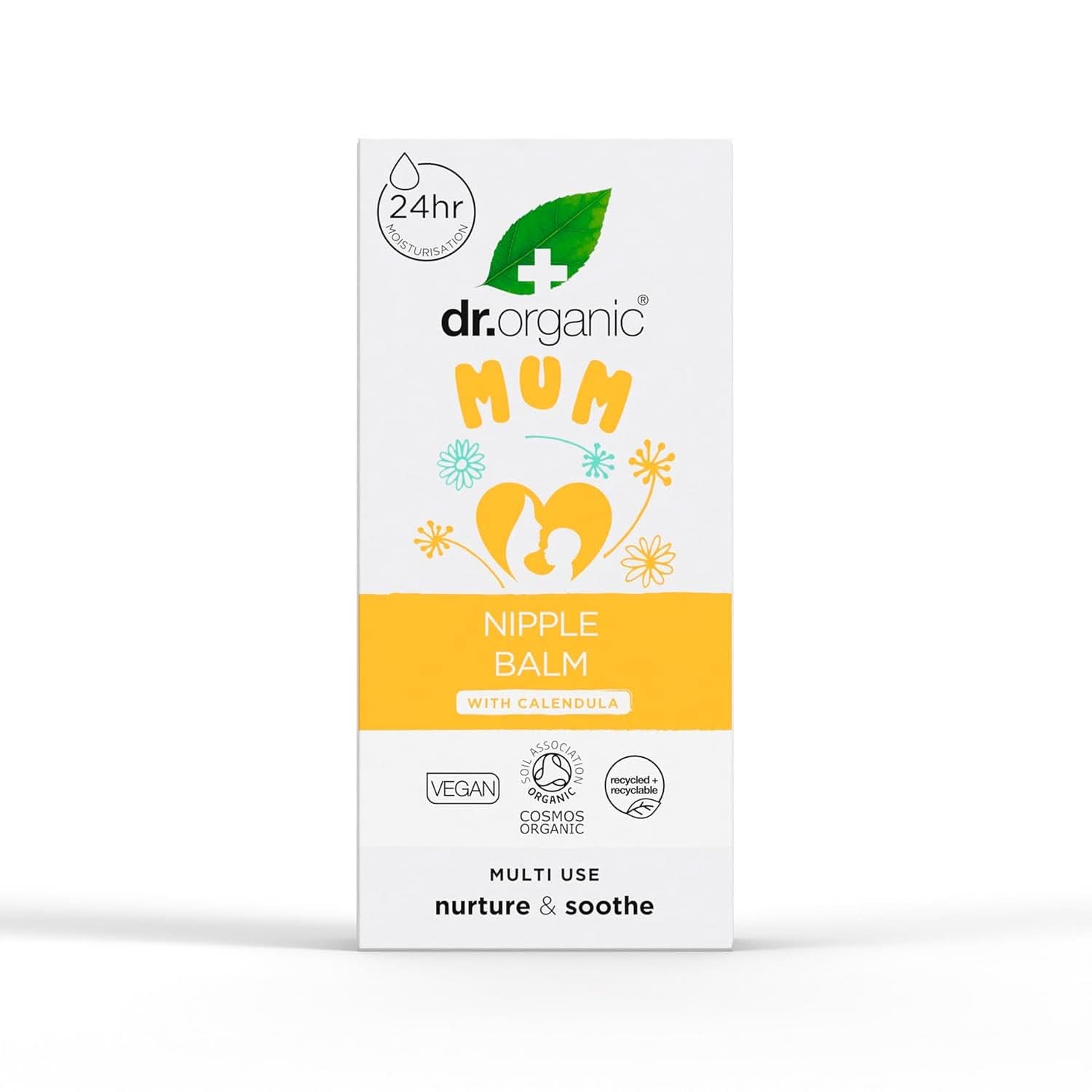 Dr Organic Brustwarzenbalsam mit Ringelblume, Lanolin, natürliche Linderung, für Wunden und rissige Brustwarzen, 30 ml Zubehör Essen und Stillen Bebe Naty Shop