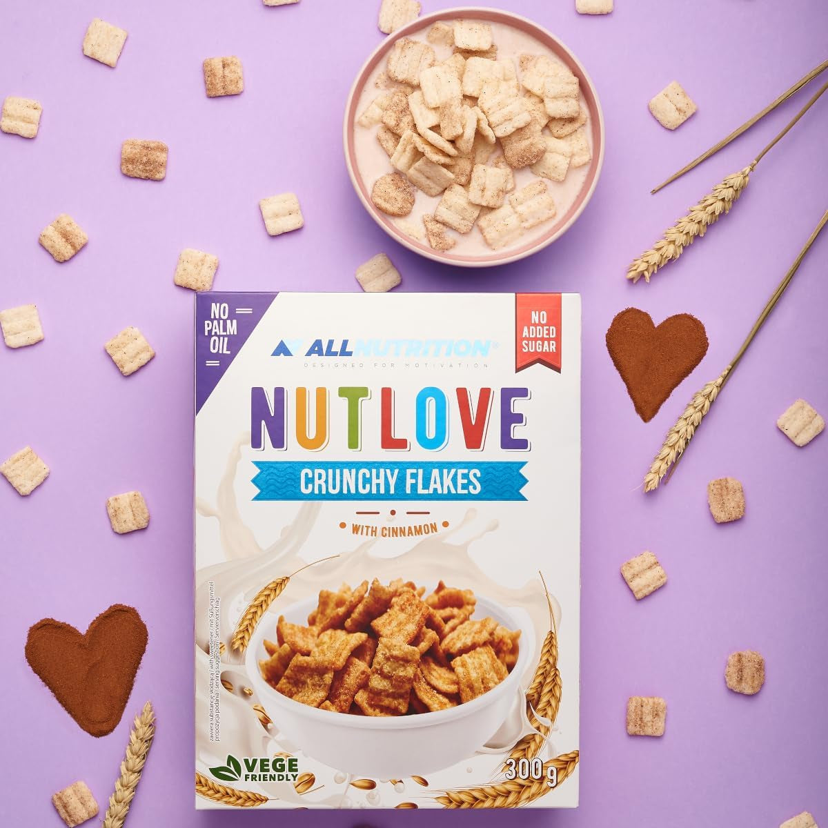 Allnutrition Nutlove Crunchy Flakes mit Zimt 300G Müsli Naty Shop