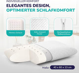 ZenPur Orthopädisches Nackenkissen 40 x 60–13 cm, Kopfkissen aus Memory-Schaum – ergonomisches Schlafkissen für Nacken und Schultern, Öko-TEX-zertifiziert