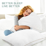 Bedstory-Kissen, Schlafkissen, 2 Stück, hypoallergen, Anti-Staub-Kissen, Daunen, alternative Qualität, Bettkissen für Rücken-, Bauch- und Seitenschläfer, Standardgröße, waschbar, 42 x 70 cm. Naty Shop Standard-Kissen