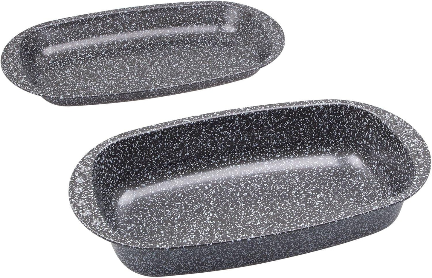C|H|G Brotback- Und Bratenform Mit Deckel „Granito“, Skandia Xtreme Plus: 4-Fach Antihaftbeschichtung in Granitoptik, 37 X 20 X 7 Cm, Made in Germany Formen und Bleche zum Backen Naty Shop