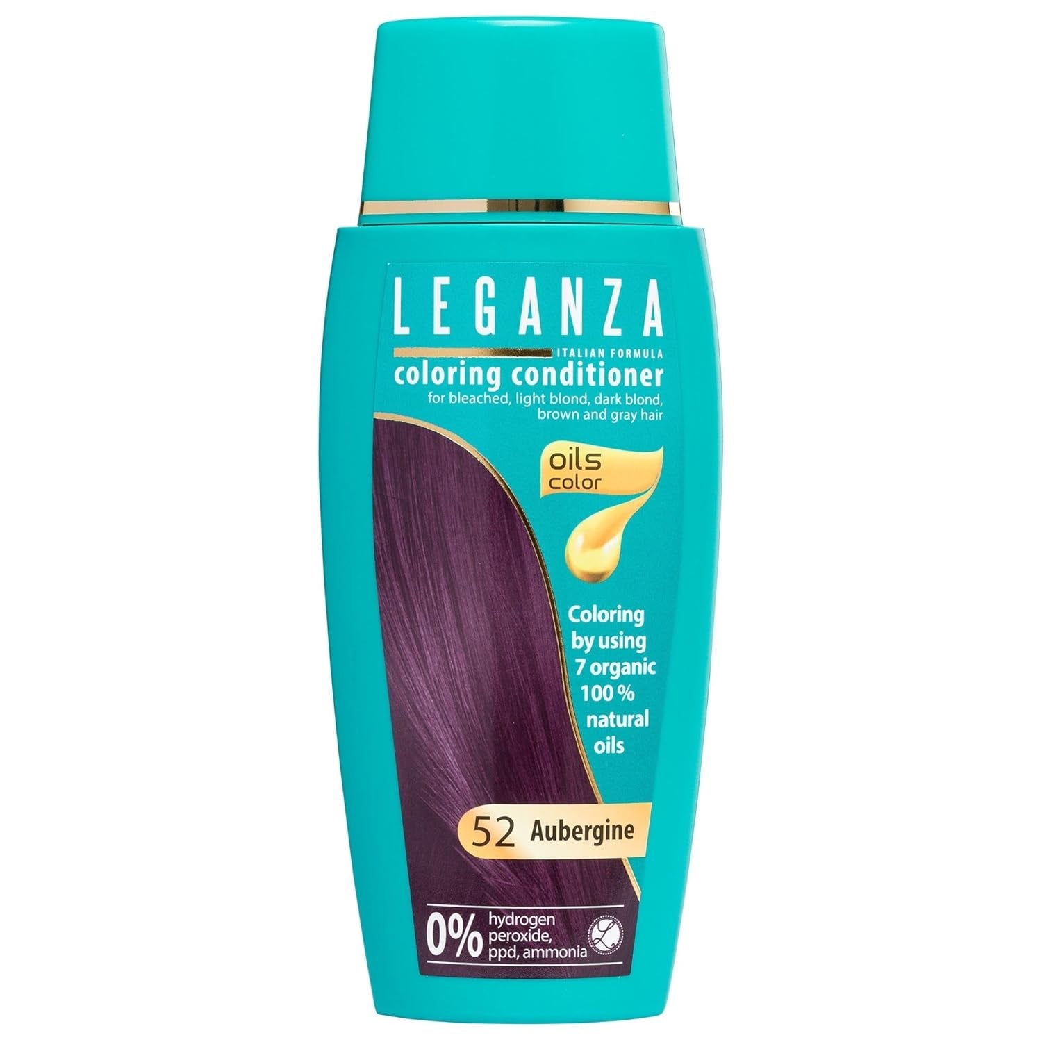 Leganza Natural Balm Haarfärbemittel Farbe 71 Café Latte | Haarfärbemittel ohne Ammoniak | Angereichert mit 7 natürlichen Ölen | 150 ml Haarfärbemittel Naty Shop 52 Aubergine