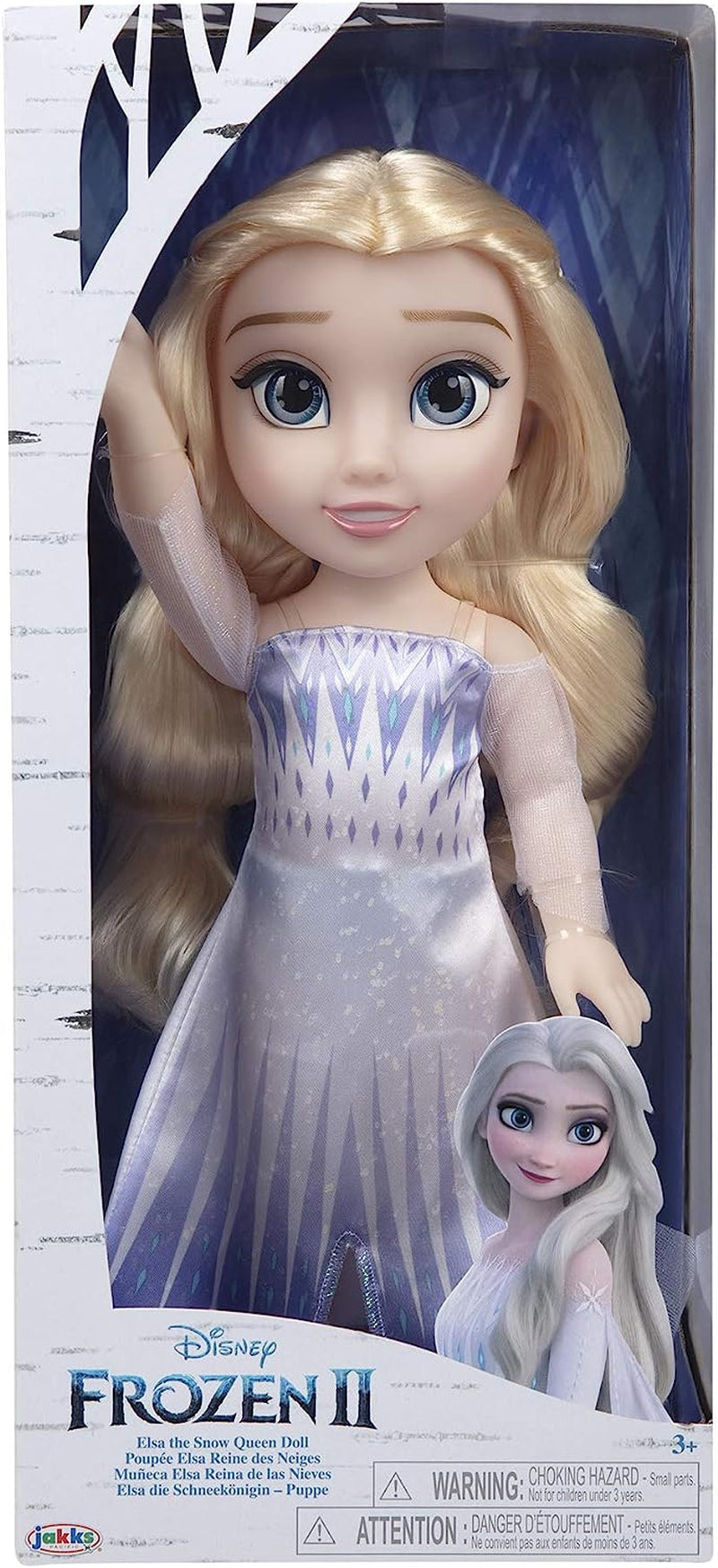Disney Frozen 2 Elsa-Puppe – 35 cm große, bewegliche Puppe in ikonischem Modekleid und langen, wallenden Haaren für zusätzlichen Spaß, für Mädchen ab 3 Jahren, 214894