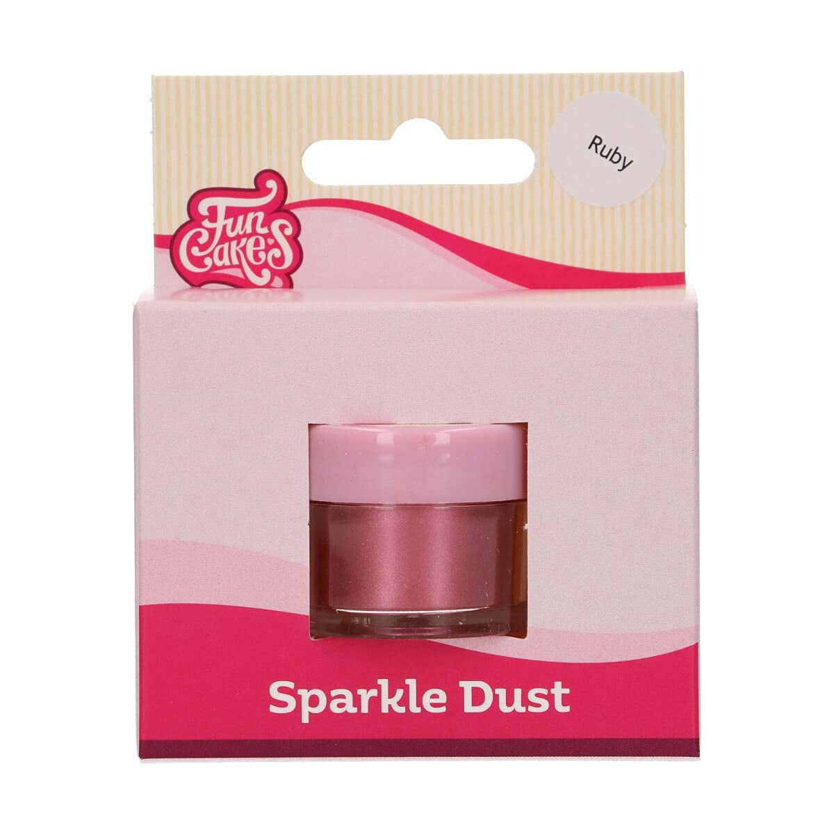 Funcakes Sparkle Dust Ruby: Glitzerndes Pulver in Lebensmittelqualität zum Dekorieren von Kuchen, Halal-zertifiziert