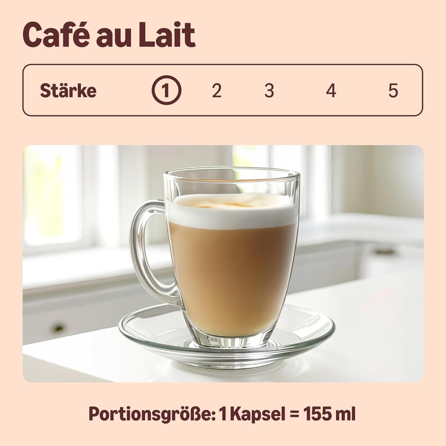 von Amazon Cafe au Lait Dolce Gusto kompatible Kaffeekapseln, 48 Kapseln (3 Packungen mit je 16 Stück)