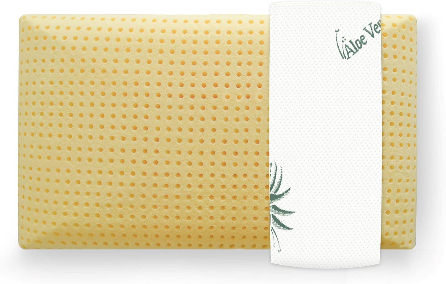 Mister Sandman Ergonomisches Kissen 40 x 80, Nackenkissen mit Aloe Vera-Kissenbezug, Visco-Kissen perfekt für Bauchschläfer, Rückenschläfer und Seitenschläfer, Memory-Schaum-Kissen, orthopädische Nackenkissen, Naty Shop