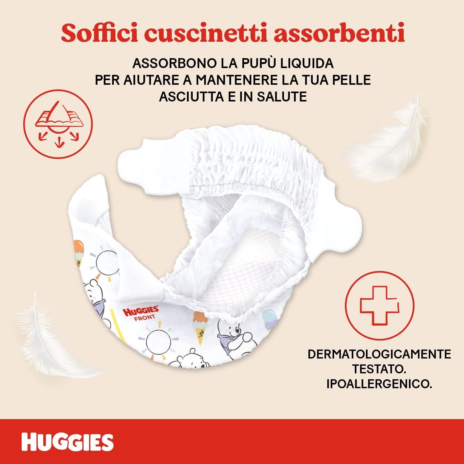 Huggies Extra Care Babywindeln, Größe 1 (2–5 kg), super saugfähig, Disney-Design, Großpackung 160