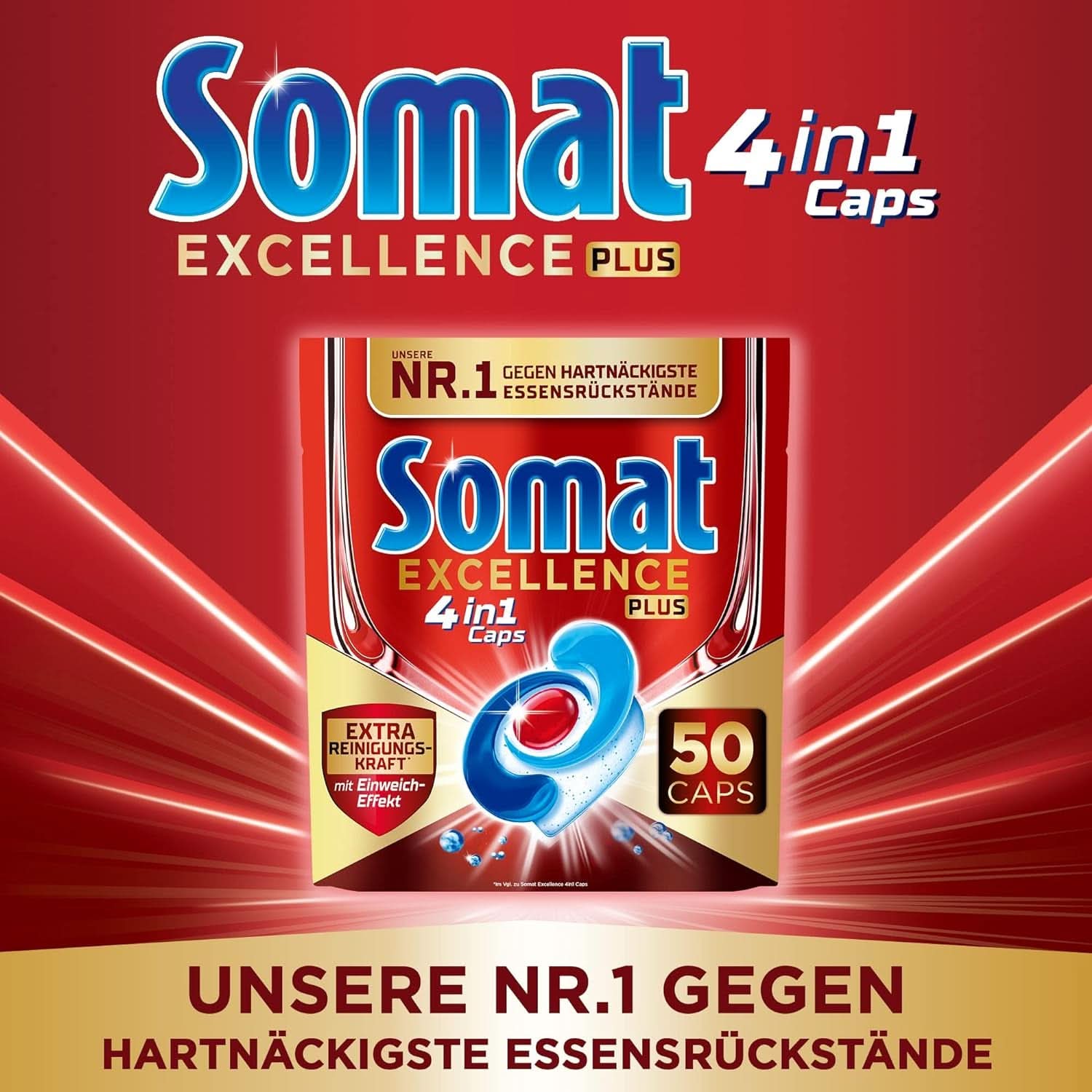 Somat Excellence plus 4In1 Caps (50 Caps), Naty Shop Spülmaschinentabs