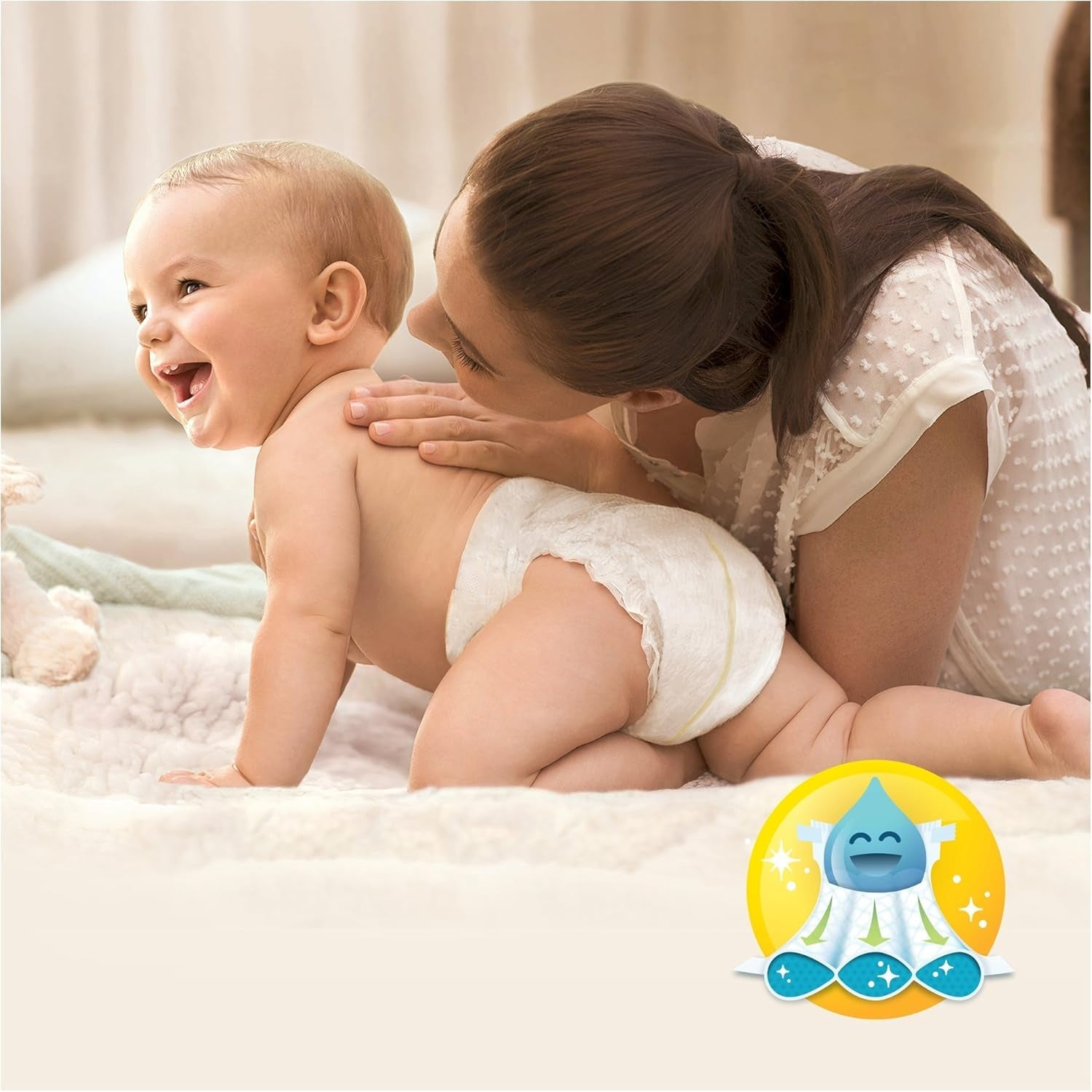 Pampers Premium Protection Windeln für Neugeborene, Jumbo-Packung, Größe 1, 72 Stück