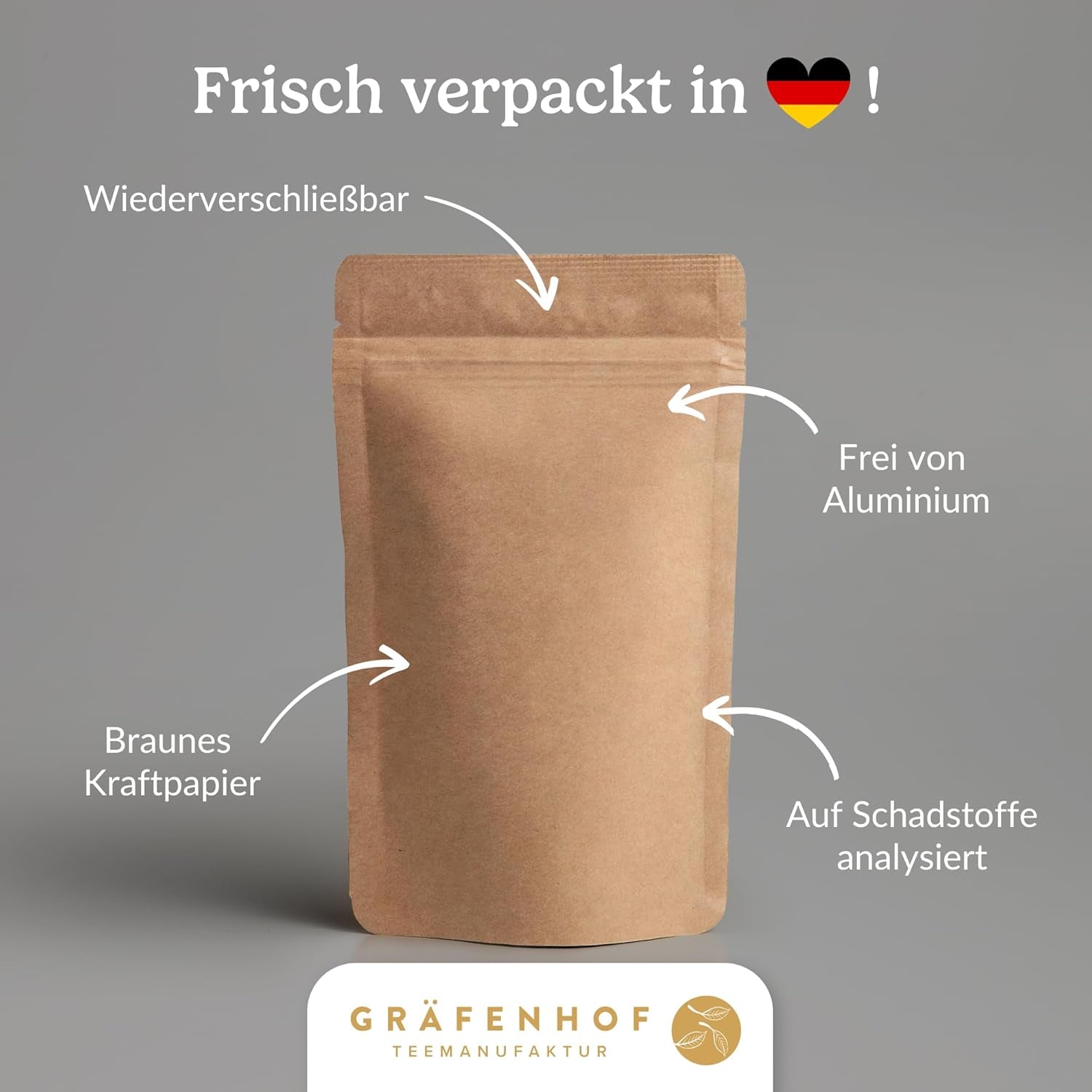 Bio-Yerba-Mate-Tee, das Original, 1 kg loser Mate-Tee, hoher Koffeingehalt, ungeröstet, luftgetrocknet, im Labor getestete Mate-Blätter, verpackt in Deutschland, Premium-Qualität von Gräfenhof