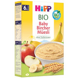HiPP Müsli Bircher für Bio-Babys (8 x 250g), ab 6 Monaten, ohne Zuckerzusatz, extra weiche Getreideflocken – bekömmliches Frühstück in bester Bio-Qualität