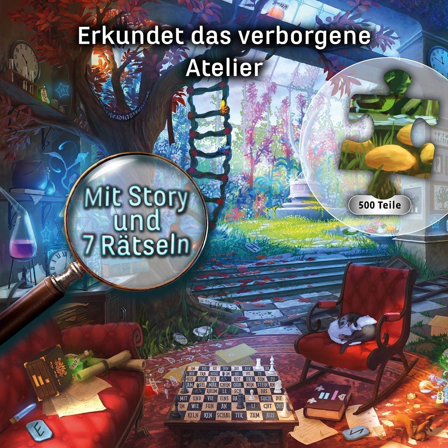 KOSMOS 683979 EXIT® Puzzle: The Hidden Studio 500-teiliges Puzzle für Erwachsene und Kinder ab 10 Jahren Escape Room-Puzzle für Anfänger Puzzle Naty Shop