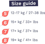 Umweltfreundliche Höschen, Größe 7 (17 kg+), 16 Stück, Einwegunterwäsche für empfindliche und allergische Haut, parfümfrei, seitlicher Kordelzug