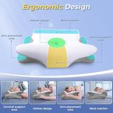 SAHEYER Nackenkissen 2 in 1, ergonomisches Nackenstützkissen und Nackenrollenkissen, orthopädisches Kissen für Seitenschläfer, Memory-Schaum-Kissen für Seitenschläfer, Rücken und Bauch, orthopädische Nackenkissen, Naty Shop