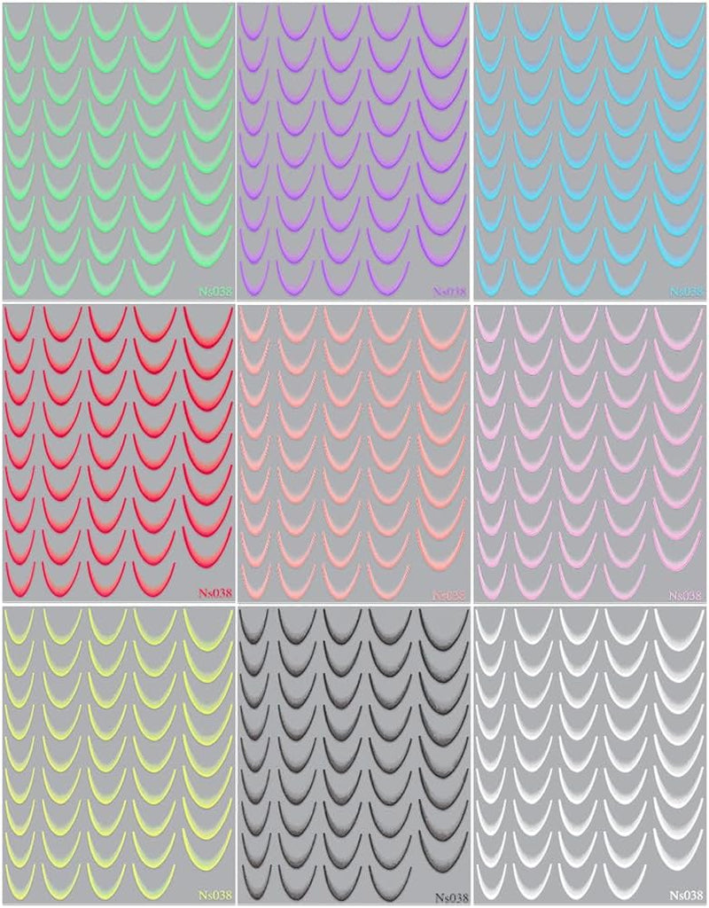 9 Farben französische Nagelaufkleber, französische Nagelaufkleber, selbstklebende Nagelfolie, französische Nägel, Farbverlaufsaufkleber, französische Nagelaufkleber, Nagelkunst, Nageldesign-Aufkleber, Nagelzubehör