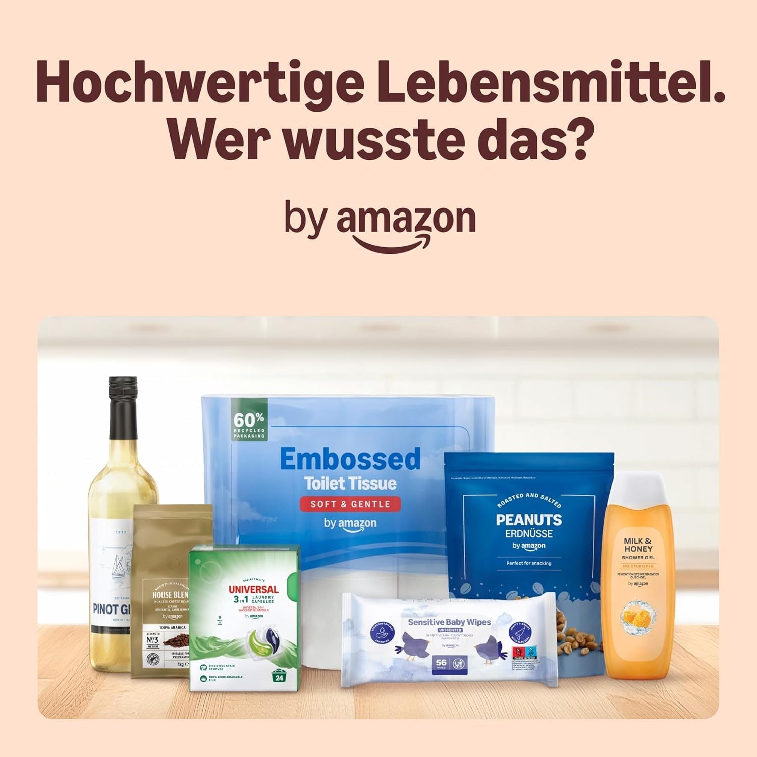 von Amazon Espresso Crema Röstkaffee Ganze Bohnen, 1 kg (2 Packungen à 500 g), Rainforest Alliance-Zertifizierung